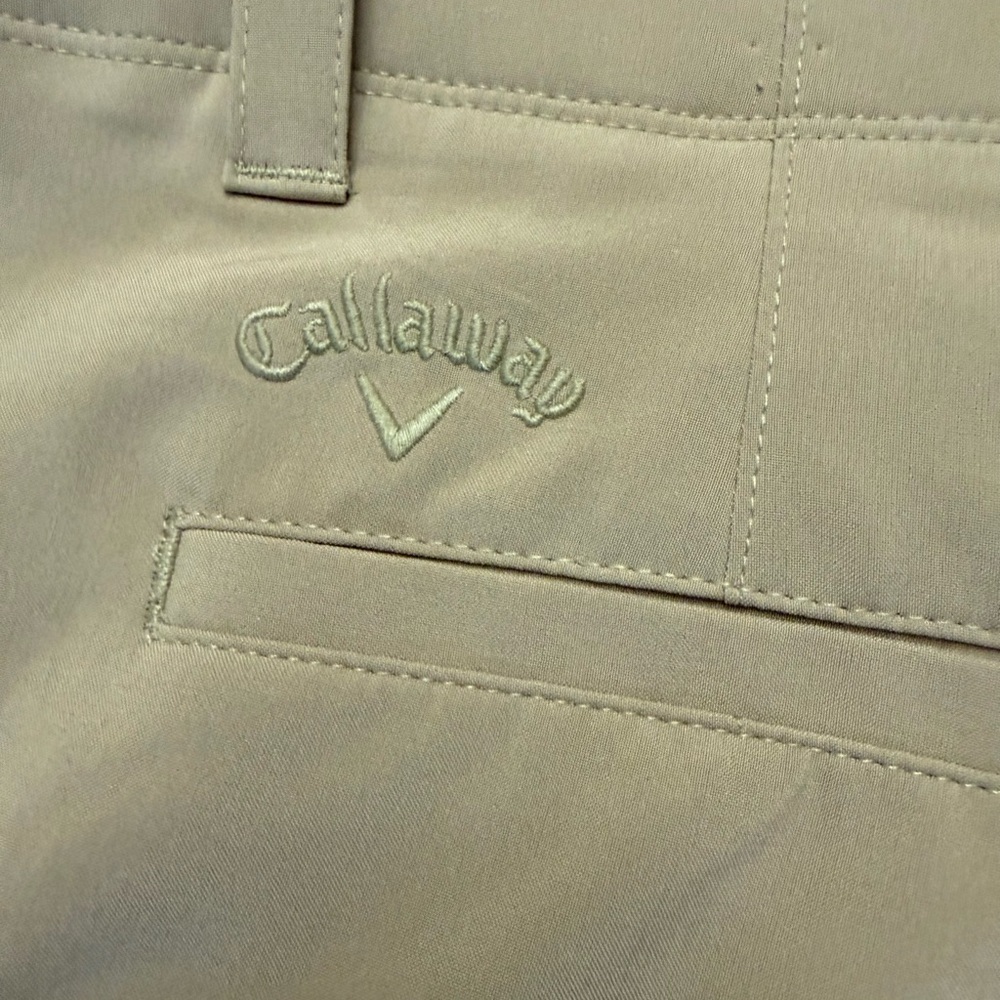 Callaway Golf Course Shorts Mens 40 Khaki Stretch Performance Opti Dri - Picture 8 of 8